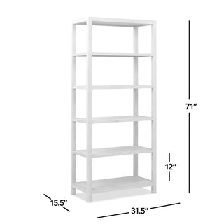 Ellis - 5 Shelf Open Frame Bookcase - Natural