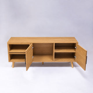 TV Stand For TVs Up To 60" With 2 Doors And 2 Open Shelves
