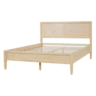 Classic Platform Bed Frame With Panel Headboard