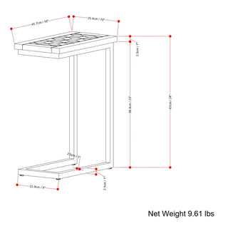 Skyler - C Side Handcrafted Table