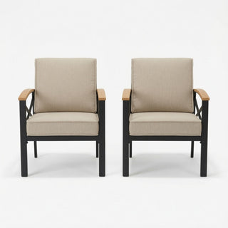 Outdoor Patio Armchair, All Weather (Set of 2)