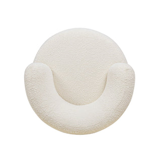 Fuji - 360 Swivel Low Barrel Back Accent Chair - Ivory White