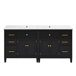2 Piece Freestanding Bathroom Vanity Set With Sink Top, Reversible Dual Layout