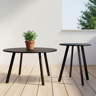 Round Nesting Coffee Table (Set of 2) - Black