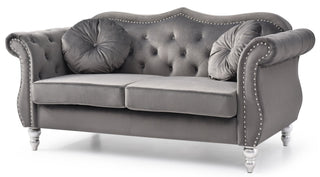 Stylish Flared Arm Loveseat