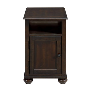 Wagner - Chairside Table With USB - Cherry