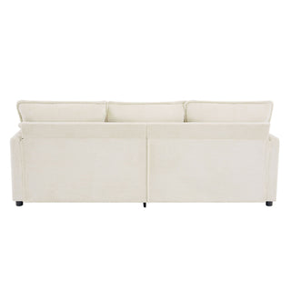 Modern 3 Seater Sofa With Side Storage Pockets For Living Room