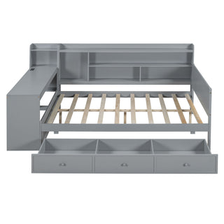 Daybed With 3 Drawers USB Ports And Desk
