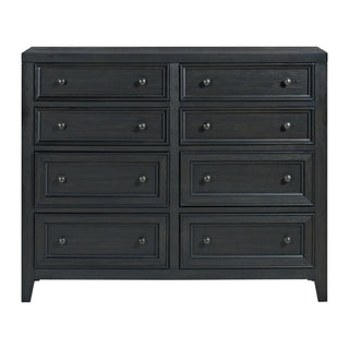 8 Drawer Dresser With Framed Fronts And Smooth Metal Glides