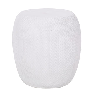 Outdoor Lightweight, Concrete Side Table - Antique White