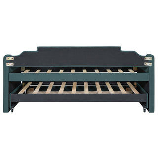 Upholstered Simple Design Daybed With Trundle And 3 Drawers