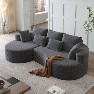 Curved Oversized Sectional Sofa With Extra Deep Seat