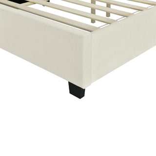 Upholstered Platform Bed With Big Headboard