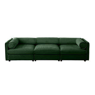 Stylish Sofa With Storage Seat And Cylindrical Backrest