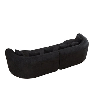 Curved Sectional Sofa With 6 Pillows