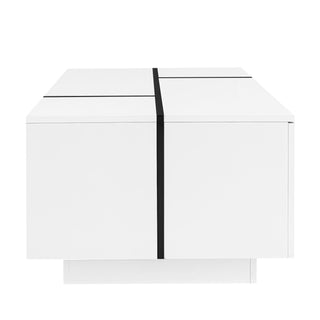 Extendable Coffee Table With 2 Hidden Storage Space And 2 Drawers For Living Room