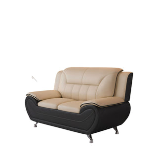 3 Piece Sofa Set, Upholstered Living Room Furniture - Camel