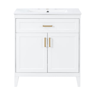 Bathroom Vanity With Sink Top, Adjustable Shelf, Door Organizers