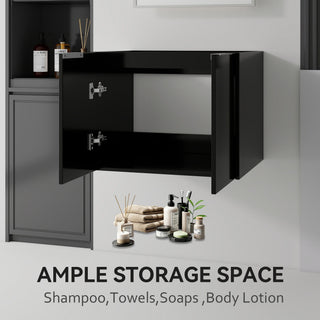 Floating Bathroom Vanity Cabinet With Soft Close Double Doors, Spacious Interior Storage, Wall Mounted, Cabinet Only