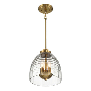Ember - 3 Candle Lights Chain Pendant - Clear / Gold