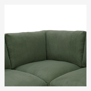 Reversible Modular Sectional With Custom Configuration And Premium Upholstery - Dark Green