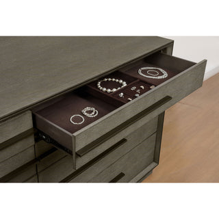 Prescott - 8 Drawer Dresser With Mirror - Brown