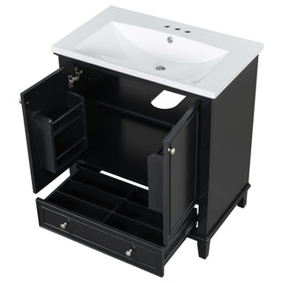 Modern Bathroom Vanity With Sink Combo, Multi Functional Cabinet With Doors And Drawer