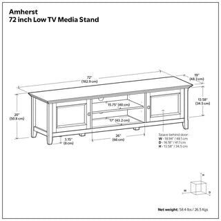 Amherst - Low TV Media Stand - Hickory Brown