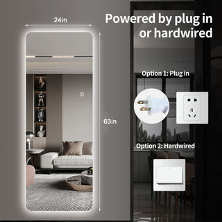 Wall Mounted LED Full Length Mirror