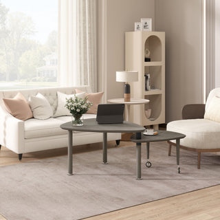 360 Degree Rotatable Coffee Table With Solid Legs