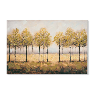 Wall Art Decor Canvas Print Autumn Embellishments Plant Forest Abstract Tree - Tan Leaves
