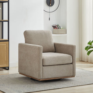 Square Upholstered Swivel Accent Chair