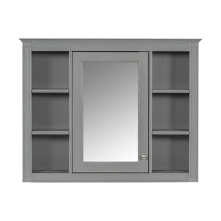 Bathroom Vanity With Mirror Cabinet, Single Sink With 2 Soft Closing Doors And 4 Drawers