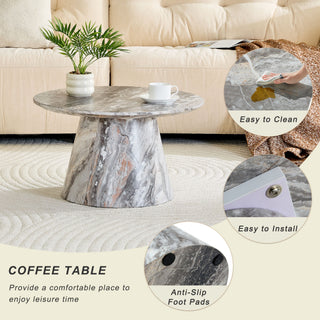 Circular Coffee Table With Adjustable Feet