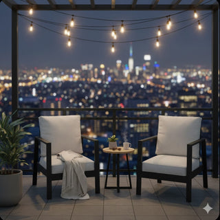 All-Weather Ergonomic Patio Armchairs With Thick Cushions (Set of 2)