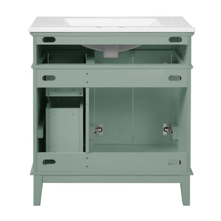 Modern Bathroom Vanity With Sink, Storage Cabinet, Soft Close Doors, Deep & Standard Drawers