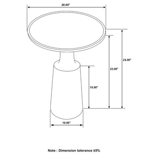 Pedestal Accent Table With Eco Friendly Base And Round Lipped Top - Brown