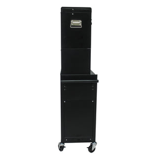 6 Drawer Lockable Tool Cabinet On Wheels, Steel Rolling Tool Chest With Detachable Toolbox
