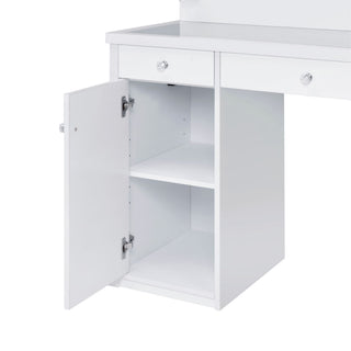 Amia - Complete Vanity With Lightbulbs - Glossy White
