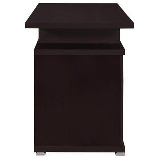 2 Drawer Reversible Office Desk With Modular Design - Brown