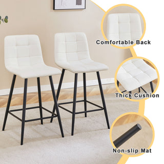 Bar Chair Set Comfortable With Metal Legs And Ergonomic Design