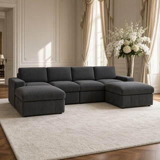 Modular Sectional Sofa, Reversible Set