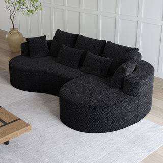 Curved Oversized Sectional Sofa With Extra Deep Seat