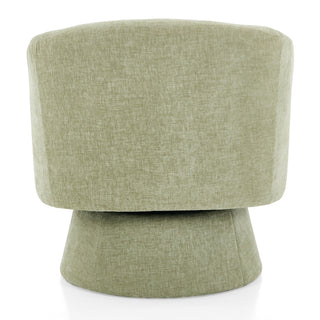 Swivel Barrel Chair With Cushioning For Living Room & Office, 360° Rotating - Green