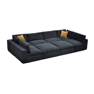 Custom Configuration Modular Sectional With Toss Pillows