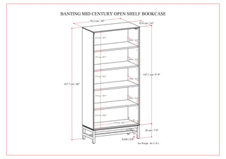Banting - Mid Century Bookcase, Handcrafted
