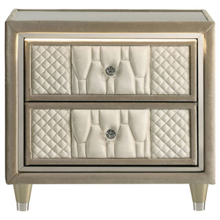 Mika - 2 Drawer LED Nightstand With USB