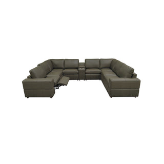 Upholstered Large Arms Sectional With Recliner Seats