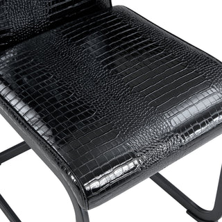 Alligator Skin Upholstered Dining Chairs