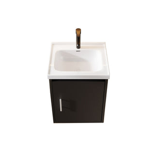 Floating Bathroom Vanity Combo, Wall Mounted Cabinet With Sink & Soft Close Doors For Small Bathrooms